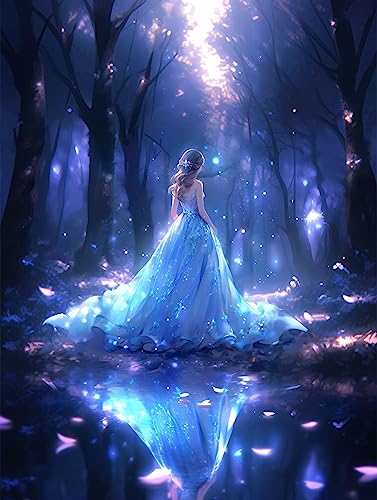 ECUCU Stickerei Set Erwachsene Vorgedrucktes Kreuzstich-Stickset mit Fantasy-Wald-Prinzessin-Muster, D für Wandkunst-Heimdekoration ECUCU Stickerei Set Erwachsene Vorgedrucktes Kreuzstich-Stickset mit Fantasy-Wald-Prinzessin-Muster, D für Wandkunst-Heimdekoration von ECUCU