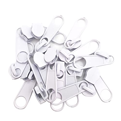 ECYC Ltd 50 Stück #5 Reißverschlussschieber für Nylon-Spulen-Reißverschluss-Reparatur, Metall-Reißverschlussschieber, Ersatzschieber, Reißverschluss-Kopf zum Nähen, Schneidern, Basteln, Kleidung ECYC Ltd 50 Stück #5 Reißverschlussschieber für Nylon-Spulen-Reißverschluss-Reparatur, Metall-Reißverschlussschieber, Ersatzschieber, Reißverschluss-Kopf zum Nähen, Schneidern, Basteln, Kleidung von ECYC Ltd
