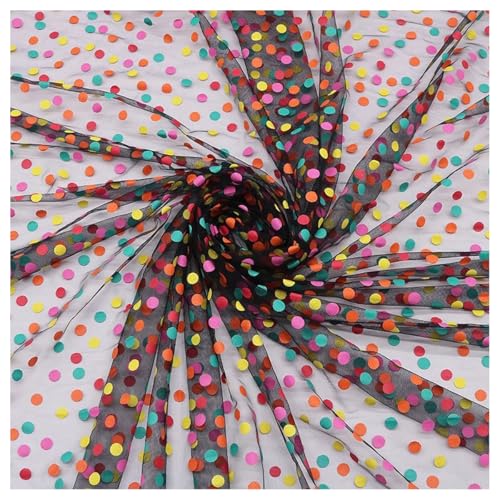 ECYC Ltd Tüllstoff, bunt, gepunktet, 150 cm x 9,1 m, dekorativer transparenter Tüllstoff, Punkte, Tüll-Mesh-Netzstoff zum Nähen von Kleidungsstücken, Basteln, Haarschleifen, Vorhang ECYC Ltd Tüllstoff, bunt, gepunktet, 150 cm x 9,1 m, dekorativer transparenter Tüllstoff, Punkte, Tüll-Mesh-Netzstoff zum Nähen von Kleidungsstücken, Basteln, Haarschleifen, Vorhang von ECYC Ltd