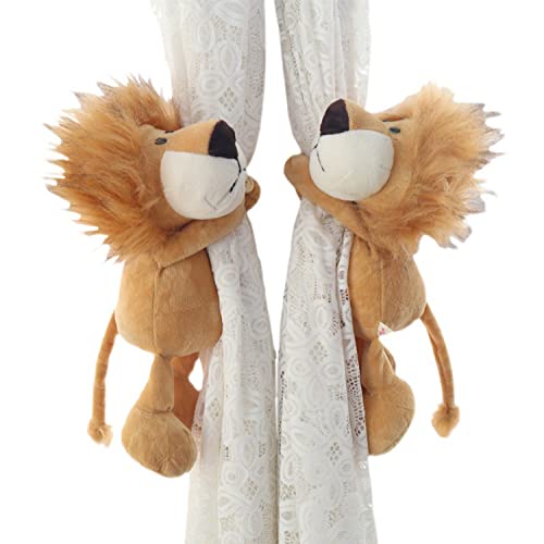 ED-Lumos 2Pcs Löwen Vorhänge Tiebacks Tiere ausgestopft Cartoon Vorhang Ringe mit elastischen Knopf für Kinder Schlafzimmer Dekoration ED-Lumos 2Pcs Löwen Vorhänge Tiebacks Tiere ausgestopft Cartoon Vorhang Ringe mit elastischen Knopf für Kinder Schlafzimmer Dekoration von ED-Lumos