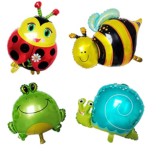 ED-Lumos 4Pcs bunte Insekten Marienkäfer Frosch Biene Schnecke Helium Luftballons Niedlicher Riesen für Kinder Tiere Geburtstag Party Jubiläum Dekoration Geschenk ED-Lumos 4Pcs bunte Insekten Marienkäfer Frosch Biene Schnecke Helium Luftballons Niedlicher Riesen für Kinder Tiere Geburtstag Party Jubiläum Dekoration Geschenk von ED-Lumos