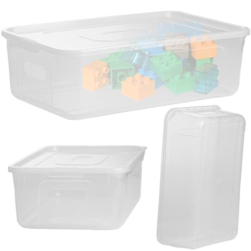 Aufbewahrungsbox mit Deckel Organizer Sortierbox Aufbewahrung Box Kunststoffbox Behälter Plastik Lagerbox Transparent MultiBox 34x20x10cm, 7L Aufbewahrungsbox mit Deckel Organizer Sortierbox Aufbewahrung Box Kunststoffbox Behälter Plastik Lagerbox Transparent MultiBox 34x20x10cm, 7L von EDANTI