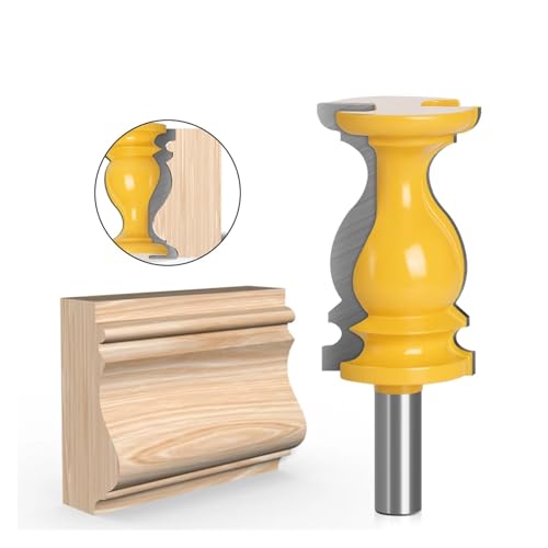 EDEDE Drehmeißel Set, 1PCS 12mm 1/2 Schaft S typ Griff Linie Handlauf Router Bit Holz Cutter Holz Cutter Holz Fräsen Schneiden MC03112(12.7mm Shank) von EDEDE