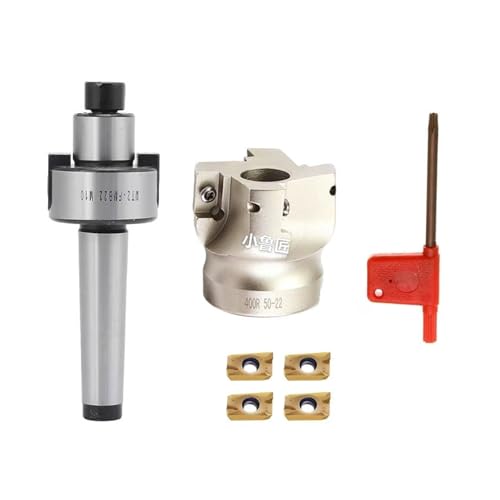 EDEDE Drehmeißel Set, Fräserstange MTB3-FMB22-M12 + 400R-50-22-4T Fräserscheibe + 10 Stück APMT1604 Fräser(MTB2-FMB22+50-22-4T) von EDEDE