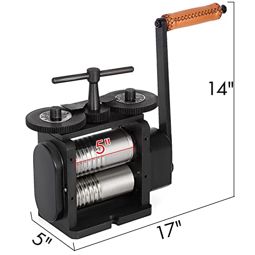 EDEDE Elektrischer Spulenwickler 4-Zoll-5-Zoll-Walzwerk-Draht-Flachmuster-Pressblech-Schmuckherstellung 4: 1-Presstablettierwerkzeug for Reparaturdesign(5 Inch) von EDEDE