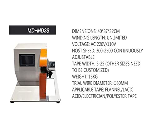 Elektrischer Spulenwickler MD-MD2S Automatische Bandwickelmaschine Drahtwickelmaschine Werksreset Draht- und Kabelabzweigungspunktwicklung Φ40mm(MD-MD3S) von EDEDE