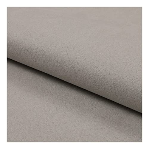 EDGE NUBUK Polsterstoff Meterware 148 cm breit, 100% Polyester, Gewicht 300 g/lfm, Microfaser, Velourleder ideal als oder Möbelstoff für Sofakissen, Polsterbezüge und Sitzkissen (21 Hellgrau) von EDGE TEXTIL