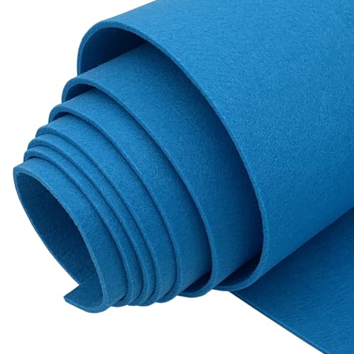EDGEAM Filz Filzstoff Meterware 30cmx300cmx3mm Filzrolle Filzmatte Dekofilz für DIY Filzunterlage Taschenfilz Aufbewahrungstasche Nähen Stickfilz Filz zum Basteln (Blau, 30cmx300cmx3mm) von EDGEAM