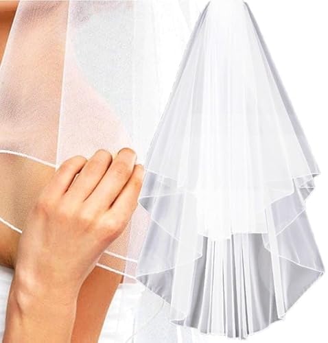 EDIBAZZAR Haarschleier Ornament - Majestätische Verzierung für Ihren besonderen Tag - Elegante Vielseitigkeit - Doppellagige Praktikabilität von EDIBAZZAR