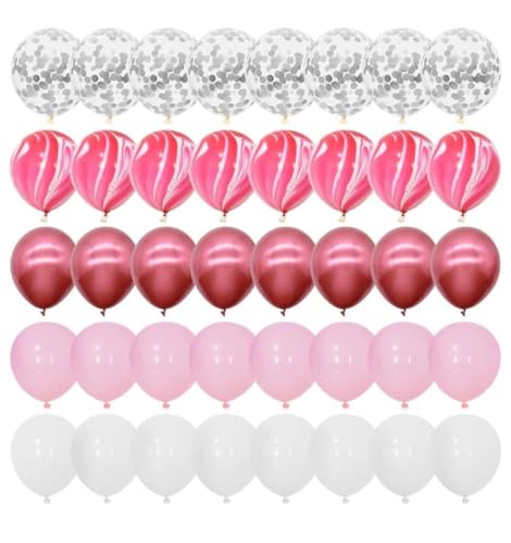 EDIBAZZAR Luftballons - Rosa - Kreative Gestaltung - Weiß - Festlich - Helium - Konfetti - Vielseitig von EDIBAZZAR