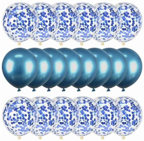 EDIBAZZAR Luftballons-Set - Blau - Elegante Dekorationen - Glänzend & Transparent - Helium - 30 cm Durchmesser - Elektrisierendes Konfetti EDIBAZZAR Luftballons-Set - Blau - Elegante Dekorationen - Glänzend & Transparent - Helium - 30 cm Durchmesser - Elektrisierendes Konfetti von EDIBAZZAR