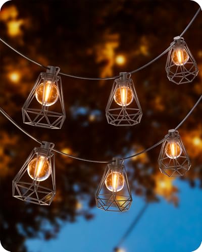 EDISHINE LED Lichterkette Außen 15M mit Diamantform-Lampenschirm, Lichterkette Outdoor mit G40 20+2 Bruchsicher Birnen, IP44 wasserdicht, für Terrasse, Garten, Balkon, Party, Hochzeiten, Flur, Zelt EDISHINE LED Lichterkette Außen 15M mit Diamantform-Lampenschirm, Lichterkette Outdoor mit G40 20+2 Bruchsicher Birnen, IP44 wasserdicht, für Terrasse, Garten, Balkon, Party, Hochzeiten, Flur, Zelt von EDISHINE