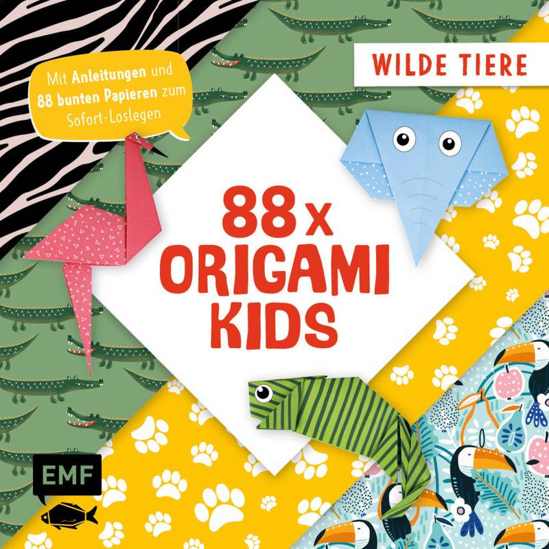 88 X Origami Kids - Wilde Tiere - Thade Precht, Kartoniert (TB) von EDITION,MICHAEL FISCHER