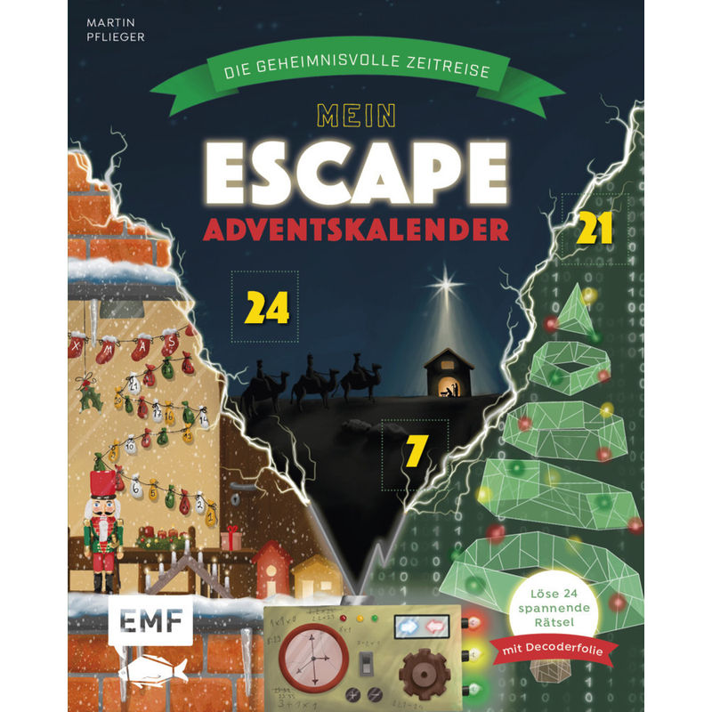 Mein Escape-Adventskalender: Die Geheimnisvolle Zeitreise - Mit Decoderfolie - Martin Pflieger, Gebunden von EDITION,MICHAEL FISCHER