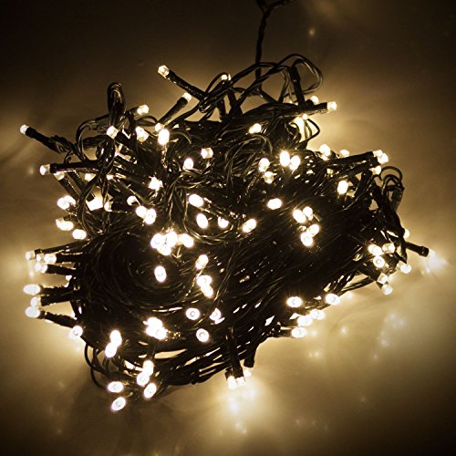 LED Lichterkette mit 180 LEDs Warmweiß 13,5m | Beleuchtung für Innen & Außen | Garten Dekoleuchte Weihnachtsdekoration von EDM