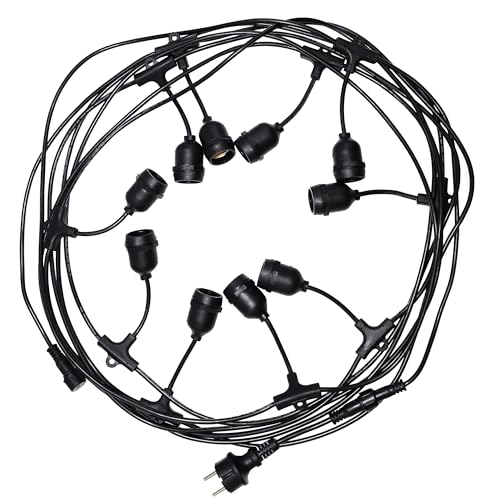 EDO, Glühbirnengirlande für den Garten DANDA 10xE27 10m IP54 wasserdicht, schwarz, terrassen deko, garten deko ED0777465 Garden Line EDO, Glühbirnengirlande für den Garten DANDA 10xE27 10m IP54 wasserdicht, schwarz, terrassen deko, garten deko ED0777465 Garden Line von EDO