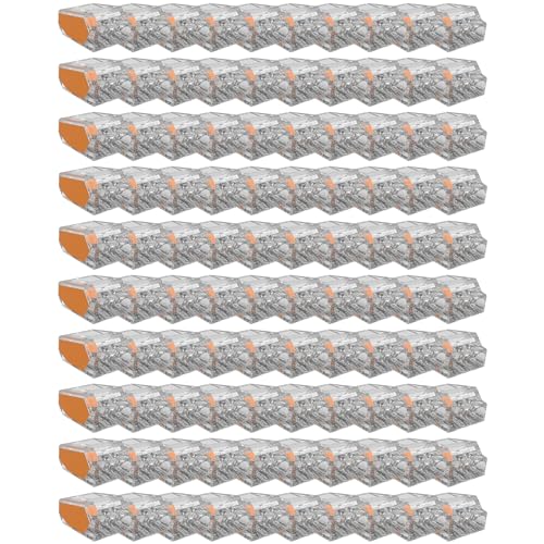 EDO Verbindungsklemme 3-polig Orange 100 Stück - Push-in Anschlussklemme für starre Leiter 0,5-2,5 mm² - 24A 450V - Kompakte Elektro-Klemme für Installationen im Innenbereich EDO Verbindungsklemme 3-polig Orange 100 Stück - Push-in Anschlussklemme für starre Leiter 0,5-2,5 mm² - 24A 450V - Kompakte Elektro-Klemme für Installationen im Innenbereich von EDO