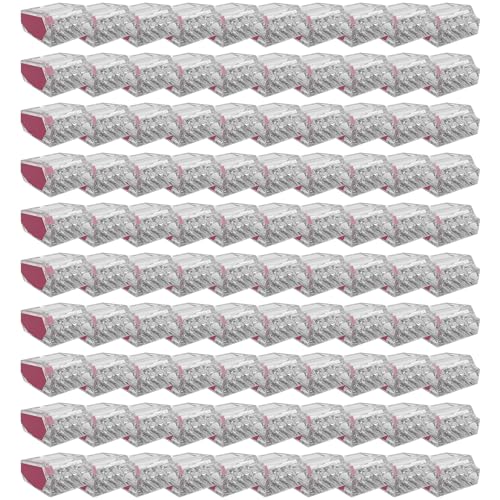 EDO Verbindungsklemme 4-polig Rot 100 Stück - Push-in Anschlussklemme für starre Leiter 0,5-2,5 mm² - 24A 450V - Kompakte Elektro-Klemme für Installationen im Innenbereich EDO Verbindungsklemme 4-polig Rot 100 Stück - Push-in Anschlussklemme für starre Leiter 0,5-2,5 mm² - 24A 450V - Kompakte Elektro-Klemme für Installationen im Innenbereich von EDO