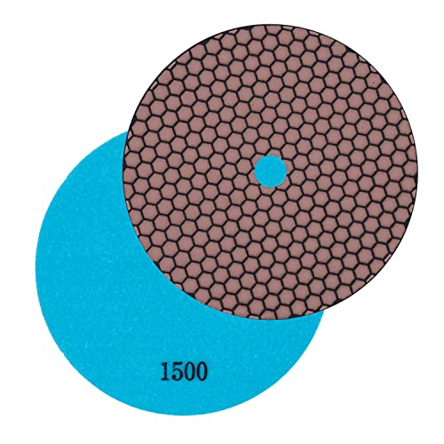 EDW Profi Diamant-Schleifpad für Trockenschliff, D = 230 mm, Körnung 1500, Klettaufnahme, für Naturstein, Kunststein, Granit, Marmor, Glas, Keramik oder Fliesen von EDW