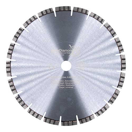 EDW Profi Diamant-Trennscheibe TURBO SUPERCUT, 300mm x 20,0mm, Standard Universal, Stahlbeton, Beton, Granit, Ziegel, Pflastersteine, Mauerwerk, armierte Materialien von EDW