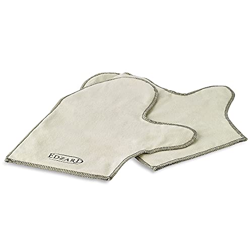EDZARD QualiPolish® Silber Pflegehandschuhe (Paar) Reiniger für Schmuck, Münzen & Besteck aus Messing, Silber & Gold - Silberhandschuh, Putzmittel, Politur zur Pflege - Silberpflege für Schmuck von EDZARD