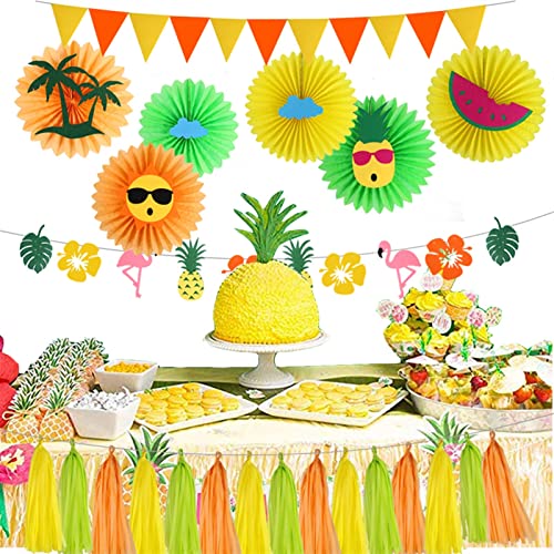 Faltbarer Fächer, tropischer rosa Flamingo, Party-Dekoration, Seidenpapier-Fächer, Blumen, Papierlaternen für hawaiianische Sommer, Strand, Luau-Party, handgefertigtes dekoratives Zubehör (Farbe: Faltbarer Fächer, tropischer rosa Flamingo, Party-Dekoration, Seidenpapier-Fächer, Blumen, Papierlaternen für hawaiianische Sommer, Strand, Luau-Party, handgefertigtes dekoratives Zubehör (Farbe: von EEASSA