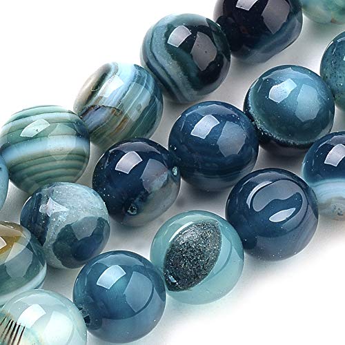 235 Stück 8 mm glatte runde Natursteinperlen Edelstein blau gestreifter Achat lose Abstandshalter Perlen für Schmuckherstellung DIY Armbänder Halsketten 235 Stück 8 mm glatte runde Natursteinperlen Edelstein blau gestreifter Achat lose Abstandshalter Perlen für Schmuckherstellung DIY Armbänder Halsketten von EEE ELECRELIVE
