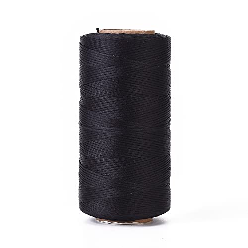 3 Rollen flaches, gewachstes Garn, 0,8 mm, gewachste Polyesterschnur, Armbandseil, 280 Yards/Spule, Schnur, Leder-Nähgarn für Makramee, Leder, Nähen, Nähen, Schmuckherstellung, Schwarz 3 Rollen flaches, gewachstes Garn, 0,8 mm, gewachste Polyesterschnur, Armbandseil, 280 Yards/Spule, Schnur, Leder-Nähgarn für Makramee, Leder, Nähen, Nähen, Schmuckherstellung, Schwarz von EEE ELECRELIVE