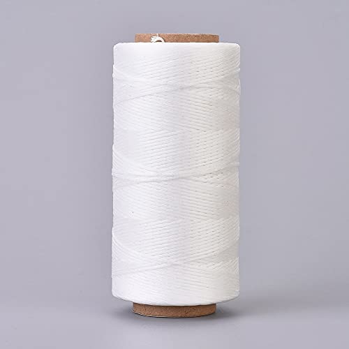3 Rollen flaches, gewachstes Garn, 0,8 mm, gewachste Polyesterschnur, Armbandseil, 280 Yards/Spule, Schnur, Leder-Nähgarn für Makramee, Leder, Nähen, Nähen, Schmuckherstellung, Weiß 3 Rollen flaches, gewachstes Garn, 0,8 mm, gewachste Polyesterschnur, Armbandseil, 280 Yards/Spule, Schnur, Leder-Nähgarn für Makramee, Leder, Nähen, Nähen, Schmuckherstellung, Weiß von EEE ELECRELIVE