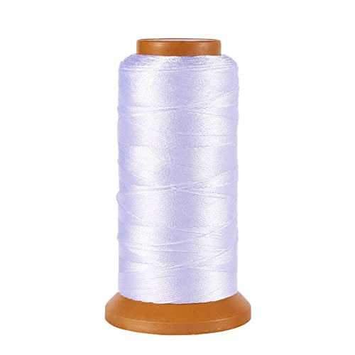 600 Yards 0,2 mm Nylon-Nähgarn, Polyester-Lederschnur, weiße Perlenschnur, Makramee-Schnur für DIY-Halsketten, Armbänder, Handarbeit, Leder, Nähen, Buchbinden 600 Yards 0,2 mm Nylon-Nähgarn, Polyester-Lederschnur, weiße Perlenschnur, Makramee-Schnur für DIY-Halsketten, Armbänder, Handarbeit, Leder, Nähen, Buchbinden von EEE ELECRELIVE