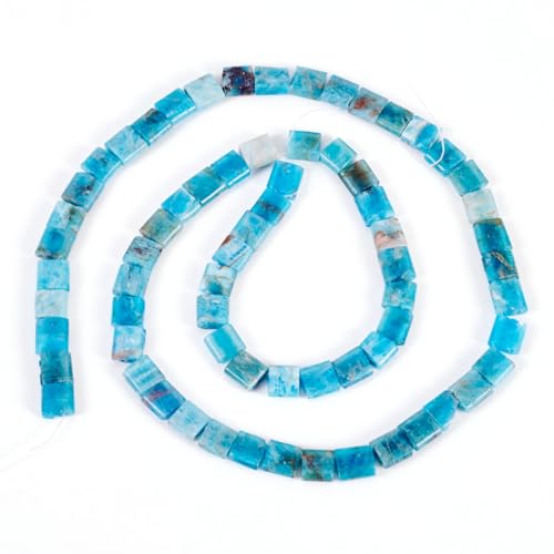 Elecrelive 1 Strang flache quadratische Tila-Perlen, blauer Apa, 2-Loch-Rocailles, loser Edelstein für mehrsträngige Armbänder, Halsketten, Ohrringe, DIY Handwerk von EEE ELECRELIVE