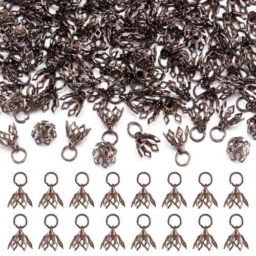 Elecrelive 100 Stück schwarze Bügel-Clip-Verschlüsse, baumelnde Charm-Perlen-Anhängerverbinder, filigrane Blumen-Endkappen für DIY Handwerk Ohrringe Armbänder Halsketten Elecrelive 100 Stück schwarze Bügel-Clip-Verschlüsse, baumelnde Charm-Perlen-Anhängerverbinder, filigrane Blumen-Endkappen für DIY Handwerk Ohrringe Armbänder Halsketten von EEE ELECRELIVE
