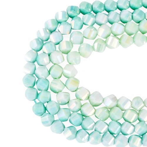 Elecrelive 2 Stränge unregelmäßige Glas-Kristallperlen, polyedrische, facettierte Glasperlen, hellblau, für Armbänder, Halsketten, Ohrringe, Schmuckherstellung Elecrelive 2 Stränge unregelmäßige Glas-Kristallperlen, polyedrische, facettierte Glasperlen, hellblau, für Armbänder, Halsketten, Ohrringe, Schmuckherstellung von EEE ELECRELIVE
