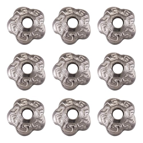 Elecrelive Blumen-Perlenkappen für Schmuckherstellung, Metall-Armband, Blumen-Endkappen, Edelstahl, Abstandshalter für Halsketten, Armbänder, Ohrringe, Schmuckzubehör, 500 Stück Elecrelive Blumen-Perlenkappen für Schmuckherstellung, Metall-Armband, Blumen-Endkappen, Edelstahl, Abstandshalter für Halsketten, Armbänder, Ohrringe, Schmuckzubehör, 500 Stück von EEE ELECRELIVE