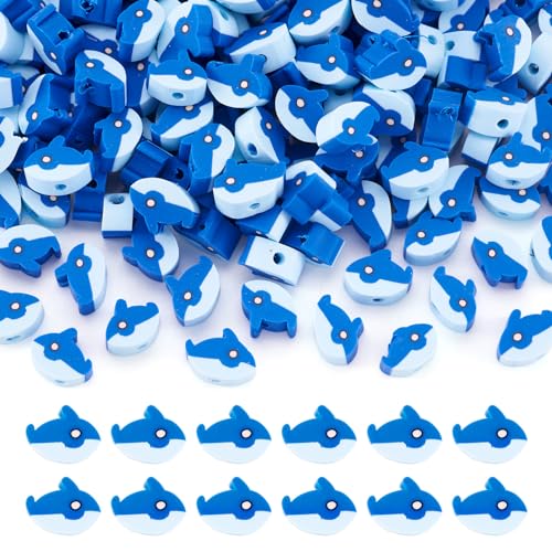 Elecrelive Delfin-Perlen, blaue Ozean-Perlen, zur Herstellung von Modelliermassen, Zubehör, 7,5 x 9 x 4 mm, für DIY-Armbänder, Halsketten, Armbänder, Ohrringe, Schmuck, 200 Stück Elecrelive Delfin-Perlen, blaue Ozean-Perlen, zur Herstellung von Modelliermassen, Zubehör, 7,5 x 9 x 4 mm, für DIY-Armbänder, Halsketten, Armbänder, Ohrringe, Schmuck, 200 Stück von EEE ELECRELIVE
