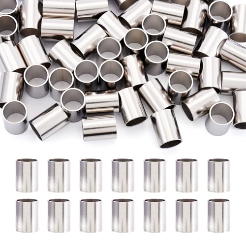 Elecrelive Edelstahlperlen, großes Loch, Spalte, europäische Perlen, 12 x 9 mm, für europäische Armbänder, Halsketten, Schmuckherstellung, 50 Stück von EEE ELECRELIVE