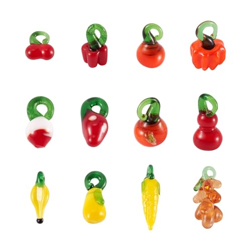 Elecrelive Gemüse-Perlen, Glasperlen, Obstperlen, lose Perlen, bunte Lebensmittel, zum Basteln, Basteln, für Halsketten, Ohrringe, Armbänder, 20 Stück Elecrelive Gemüse-Perlen, Glasperlen, Obstperlen, lose Perlen, bunte Lebensmittel, zum Basteln, Basteln, für Halsketten, Ohrringe, Armbänder, 20 Stück von EEE ELECRELIVE