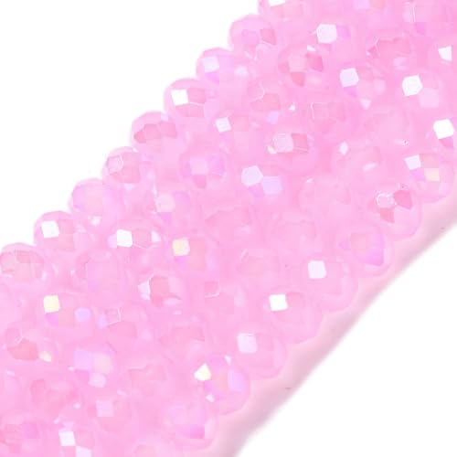 Elecrelive Glasperlen, 8 mm, facettierte Glasperlen, lose Perlen, Rosa, Regenbogen-Kristall, Großpackung für DIY-Armbänder, Halsketten, Ohrringe, Schlüsselanhänger, Zubehör, 20 Stränge Elecrelive Glasperlen, 8 mm, facettierte Glasperlen, lose Perlen, Rosa, Regenbogen-Kristall, Großpackung für DIY-Armbänder, Halsketten, Ohrringe, Schlüsselanhänger, Zubehör, 20 Stränge von EEE ELECRELIVE
