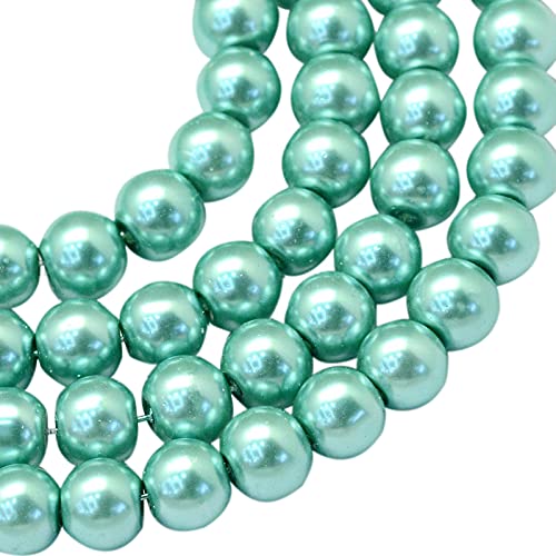 Elecrelive Glasperlen zur Schmuckherstellung, 1 Strang, rund, Perlglanz, lose Abstandshalter, 105 Stück, für Armband, Halskette, Ohrringe, Hochzeit, Party, Dekoration, Aquamarin Elecrelive Glasperlen zur Schmuckherstellung, 1 Strang, rund, Perlglanz, lose Abstandshalter, 105 Stück, für Armband, Halskette, Ohrringe, Hochzeit, Party, Dekoration, Aquamarin von EEE ELECRELIVE