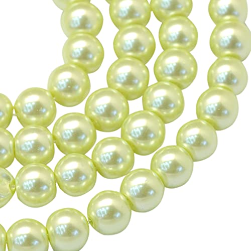 Elecrelive Glasperlen zur Schmuckherstellung, 1 Strang, rund, Perlglanz, lose Abstandshalter, 105 Stück, für Armband, Halskette, Ohrringe, Hochzeit, Party, Dekoration, Gelbgrün Elecrelive Glasperlen zur Schmuckherstellung, 1 Strang, rund, Perlglanz, lose Abstandshalter, 105 Stück, für Armband, Halskette, Ohrringe, Hochzeit, Party, Dekoration, Gelbgrün von EEE ELECRELIVE