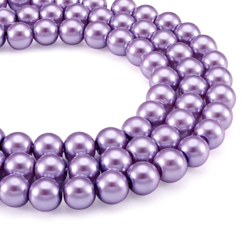 Elecrelive Glasperlen zur Schmuckherstellung, 1 Strang, rund, Perlglanz, lose Abstandshalter, 105 Stück, für Armband, Halskette, Ohrringe, Hochzeit, Party, Dekoration, Pflaume Elecrelive Glasperlen zur Schmuckherstellung, 1 Strang, rund, Perlglanz, lose Abstandshalter, 105 Stück, für Armband, Halskette, Ohrringe, Hochzeit, Party, Dekoration, Pflaume von EEE ELECRELIVE
