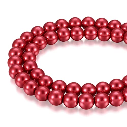 Elecrelive Glasperlen zur Schmuckherstellung, 1 Strang, rund, Perlglanz, lose Abstandshalter, 105 Stück, für Armband, Halskette, Ohrringe, Hochzeit, Party, Dekoration, Schamottstein Elecrelive Glasperlen zur Schmuckherstellung, 1 Strang, rund, Perlglanz, lose Abstandshalter, 105 Stück, für Armband, Halskette, Ohrringe, Hochzeit, Party, Dekoration, Schamottstein von EEE ELECRELIVE