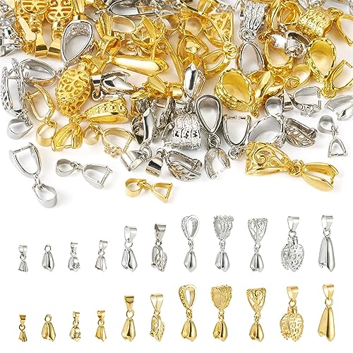 Elecrelive Halsketten-Anhänger, Quetsch-Clip, baumelnde Charm-Perlen, Anhänger, Verbinder, Platin, Gold, Eispickel, Quetschbügel für Armband, Halskette, Schmuckherstellung, 88 Stück Elecrelive Halsketten-Anhänger, Quetsch-Clip, baumelnde Charm-Perlen, Anhänger, Verbinder, Platin, Gold, Eispickel, Quetschbügel für Armband, Halskette, Schmuckherstellung, 88 Stück von EEE ELECRELIVE