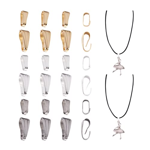 Elecrelive Halsketten-Anhänger-Verschluss aus Edelstahl, zum Aufstecken, gemischte Farben, Charm-Perlenverbinder für Armband, Halskette, Schmuckherstellung, 60 Stück Elecrelive Halsketten-Anhänger-Verschluss aus Edelstahl, zum Aufstecken, gemischte Farben, Charm-Perlenverbinder für Armband, Halskette, Schmuckherstellung, 60 Stück von EEE ELECRELIVE