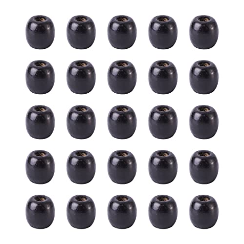 Elecrelive Holzperlen, großes Loch, lose Perlen, 16 mm, für Haare, Zöpfe, Schmuck, Halsketten, Armbänder, Heimdekoration, 100 Stück von EEE ELECRELIVE