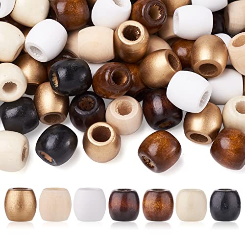 Elecrelive Holzperlen mit großem Loch, 7 Farben, für Makramee-Herstellung, Schmuck, Halsketten, Armbänder, Heimdekoration, 210 Stück Elecrelive Holzperlen mit großem Loch, 7 Farben, für Makramee-Herstellung, Schmuck, Halsketten, Armbänder, Heimdekoration, 210 Stück von EEE ELECRELIVE