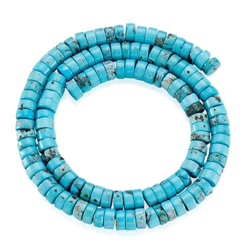Elecrelive Howlith-Perlen, 1 Strang, 6 mm, flach, rund, Heishi-Scheibensteinperlen, Türkis, natürlicher Edelstein für Bolo-Armbänder, Halsketten, Ohrringe, DIY-Schmuckherstellung Elecrelive Howlith-Perlen, 1 Strang, 6 mm, flach, rund, Heishi-Scheibensteinperlen, Türkis, natürlicher Edelstein für Bolo-Armbänder, Halsketten, Ohrringe, DIY-Schmuckherstellung von EEE ELECRELIVE
