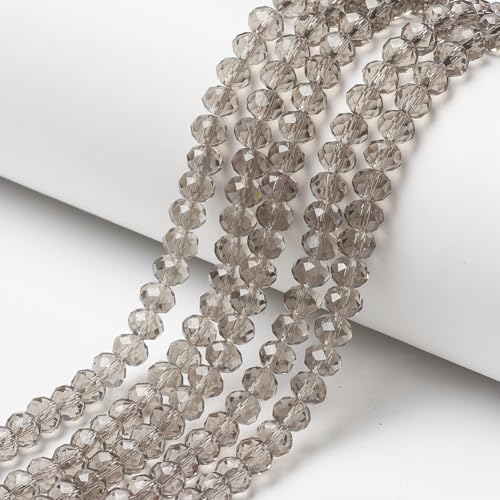 Elecrelive Kristallglasperlen zum Basteln, 6 mm, facettierte Rondelle-Kristallperlen, lose Abstandshalter, Kristalle, 830 Stück, für Armbänder, Halsketten, Schmuck, Sonnenfänger, Hellbraun, 10 Stränge Elecrelive Kristallglasperlen zum Basteln, 6 mm, facettierte Rondelle-Kristallperlen, lose Abstandshalter, Kristalle, 830 Stück, für Armbänder, Halsketten, Schmuck, Sonnenfänger, Hellbraun, 10 Stränge von EEE ELECRELIVE