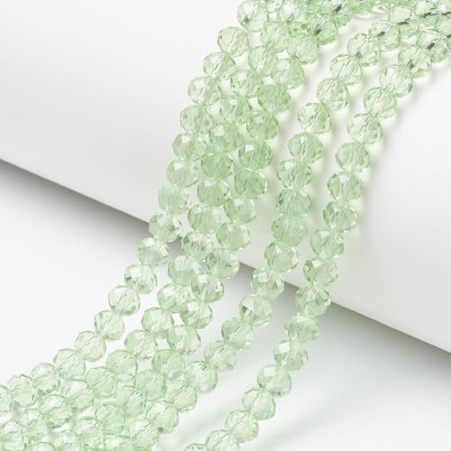 Elecrelive Kristallglasperlen zum Basteln, 6 mm, facettierte Rondelle-Kristallperlen, lose Abstandshalter, Kristalle, 830 Stück, für Armbänder, Halsketten, Schmuck, Sonnenfänger, Hellgrün Elecrelive Kristallglasperlen zum Basteln, 6 mm, facettierte Rondelle-Kristallperlen, lose Abstandshalter, Kristalle, 830 Stück, für Armbänder, Halsketten, Schmuck, Sonnenfänger, Hellgrün von EEE ELECRELIVE