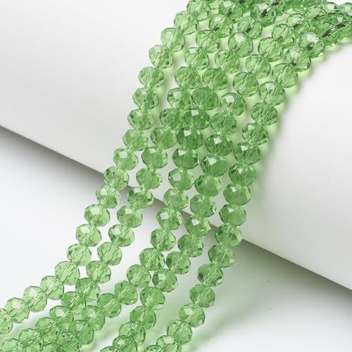 Elecrelive Kristallglasperlen zum Basteln, 6 mm, facettierte Rondelle-Kristallperlen, lose Abstandshalter, Kristalle, 830 Stück, für Armbänder, Halsketten, Schmuck, Sonnenfänger, Limettengrün Elecrelive Kristallglasperlen zum Basteln, 6 mm, facettierte Rondelle-Kristallperlen, lose Abstandshalter, Kristalle, 830 Stück, für Armbänder, Halsketten, Schmuck, Sonnenfänger, Limettengrün von EEE ELECRELIVE